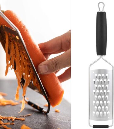 Ручна терка DNCG, ручна терка для сиру, ручний подрібнювач овочів, кухонний гаджет із силіконовою ручкою /192 (розмір великий грубий отвір)