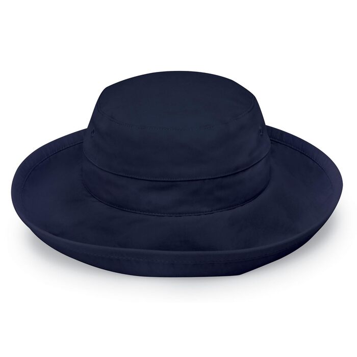 Жіночий сонцезахисний капелюх Wallaroo Hat Company із захистом від сонця UPF 50, з широкими полями, що складається, регулюється, розмір M (від 13 років), синьо-темно-синій