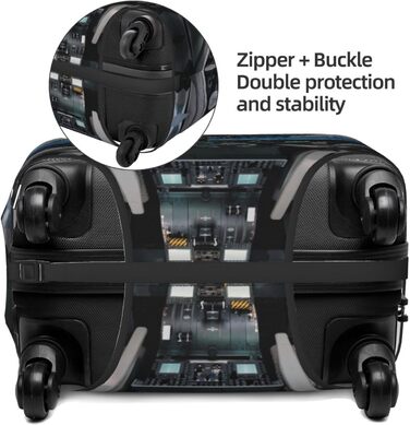 Чохол для валізи Авіаційний кокпіт - захист від пилу та подряпин, еластична обкладинка для подорожей, розмір 90