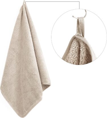 Преміум рушник з мікрофібри - безворсовий та швидковисихаючий - бежевий - 41 x 76 см - 4 шт.