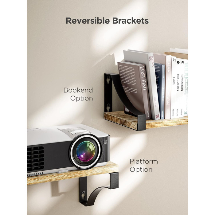 Набір настінних полиць Pipishell із 3 предметів, дерево та метал, настінні полиці для зберігання, дерев&39яний металевий дріт у рустикальному стилі, для вітальні, спальні, офісу, ванної кімнати або кухні (коричневий)