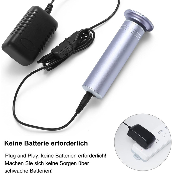 Електрична пилка для видалення мозолів з регульованою швидкістю для професійного педикюру зі змінними пилками для мертвої жорсткої потрісканої шкіри, зі змінною шліфувальною подушечкою 60 шт. (сіра)