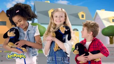 Такса - Інтерактивна м&39яка іграшка для дітей від 2 років - Весела плюшева іграшка собака, яка бігає і гавкає - Подарунок дітям