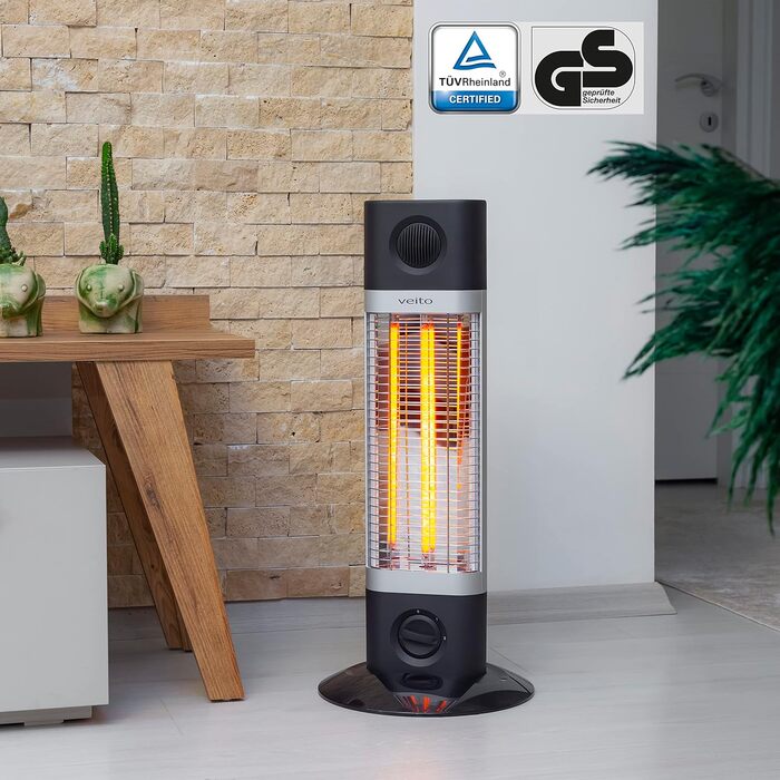 Інфрачервоний обігрівач - енергозберігаючий тепловентилятор - сертифікований TV/GS - миттєве тепло скрізь - променистий обігрівач