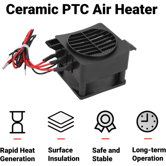 Повітряний обігрівач, електричний вентилятор-обігрівач з постійною температурою 220 В 300 Вт з керамічним термостатом, повітряний обігрівач для кондиціонерів, автомобілів