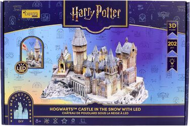 Пазл EXPLORA Сяючий замок Гоґвортс (офіційна ліцензія Harry Potter) 202 деталі, арт. 540312 конструктор для моделювання від 8 років, без клею та ножиць, 3D-