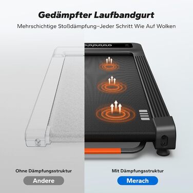 Килимок для ходьби MERACH, бігова доріжка для домашнього використання з автоматичним нахилом 10/12, макс. 159 кг/180 кг, тихий двигун, настільна бігова доріжка для домашнього та офісного використання, бігові доріжки з низьким рівнем шуму, пульт дистанційн