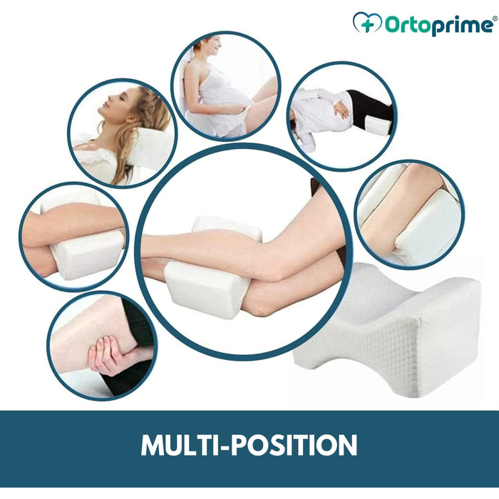 Ортопедична подушка для колін та ніг OrtoPrime - Подушка для колін для тих, хто спить на боці - Подушка для колін знімає тиск, зменшує напругу та виправляє поставу спини - Піна з ефектом пам&39яті
