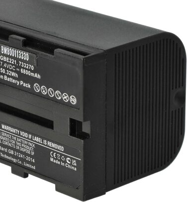 Акумулятор VHBW, сумісний з лазерним вимірювальним приладом GeoMax Zoom ZT80, ZT80, Zoom 80 (6800 мАг, 7,4 В, літій-іонний)