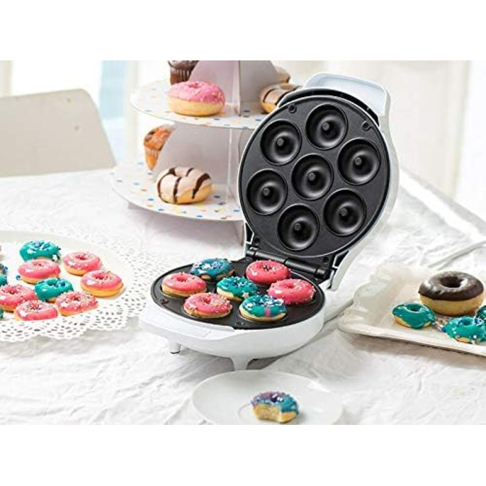 Міні-машина для пончиків Rosenstein & Shne міні-виробник пончиків, антипригарний, 1,000 Вт (машина для пончиків для дому, вафельниця для пончиків, домашнє господарство)