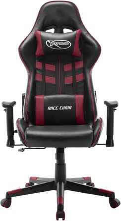 Ігрове крісло, офісне крісло, ігрове крісло, обертове крісло, письмове крісло, чорна та бордова штучна шкіра