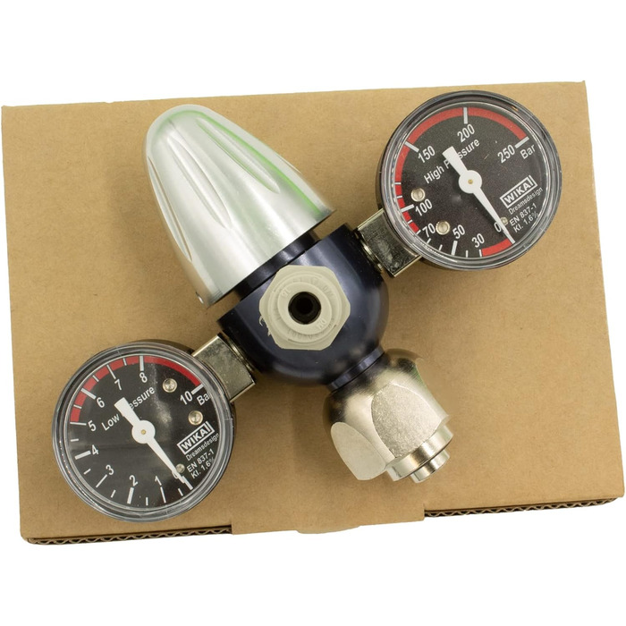 Редуктор тиску CO2 підходить для Quooker Cube на стандартних пляшках C0 2 кг, 6 кг, 10 кг включно з редуктором тиску, подовжувальним шлангом і матеріалом з'єднання, штепсельною системою