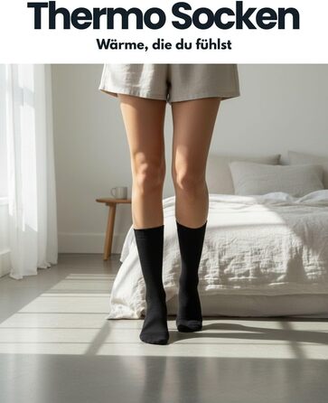 Пари термошкарпеток для жінок та чоловіків, зимові шкарпетки, повністю махрові, розміри 39-42, 6 пар Чорний, 6 12 24