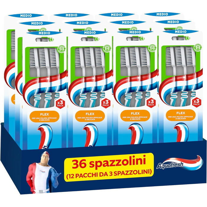 Зубна щітка Aquafresh Interdental Tris упаковка 12 x 58 гр