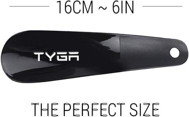Чорний ріжок для взуття, універсальний - для всіх туфель, каблуків, черевиків і кросівок (лічильник - зручний для чоловіків, жінок