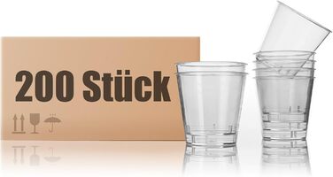 Чарки пластикові 3cl харчові безпечні міцні та багаторазові - Чарки з ударостійкого пластику 200 шт. 3cl, 200 шт.