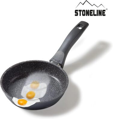 Сковорода STONELINE 16 см, сковорода підходить для індукції, сковорода покрита справжніми частинками каменю, сковороди та універса