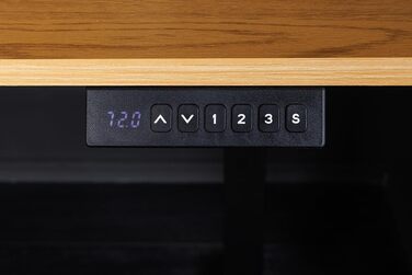 Стіл з регульованою висотою Дубовий стіл - 160 см - Натуральний - Дуб з чорними металевими ніжками Натуральний 160 см