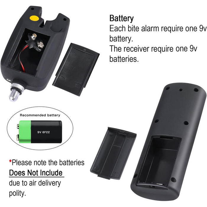 Комплект сигналізаторів клювання для коропа Sougayilang, 41 бездротових світлодіодних сигналізаторів клювання з портативною коробкою на блискавці для різних типів вудок, дитячий