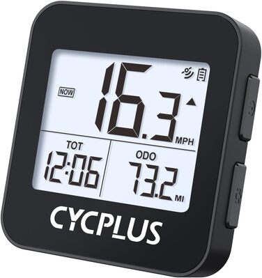Велокомп'ютер CYCPLUS G1 GPS, Оновлений, IPX6, Пластик/Електроніка, Чорний