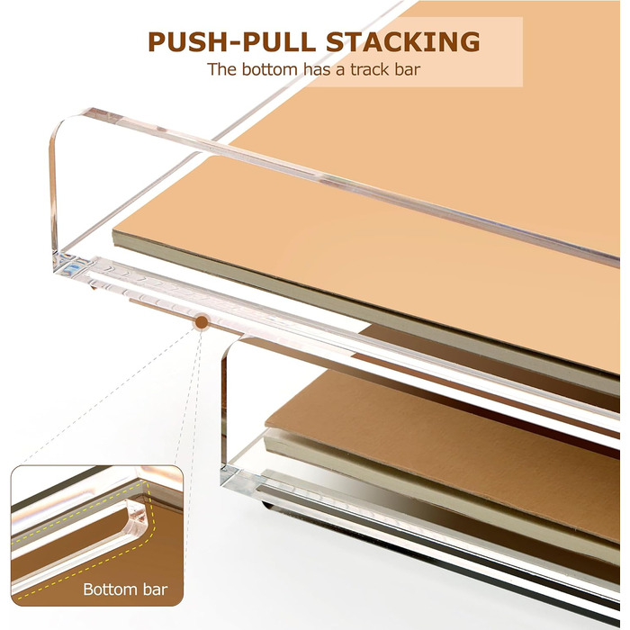 Лоток для листів SANRUI, що штабелюється, формату A4, 4 відділення, лоток для документів формату DIN A4, прозорий офісний органайзер та лоток для паперу для настільних аксесуарів та документів, сучасна 4-рівнева система організації