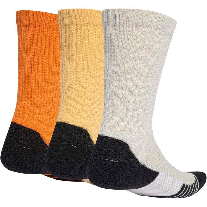 Шкарпетки adidas Unisex Performance CLIMACOOL з амортизацією, 3 шт., 40-42, колір помаранчевий/напівкрижаний мандариновий/орбітально-сірий