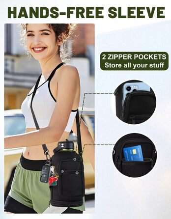 Ізольована пляшка для води з соломинкою - 1,8-літрова колба-термос з нержавіючої сталі з соломинкою для носика, кришкою, паракордо