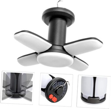 Сонячний наметовий світильник Toddmomy, світлодіодний кемпінговий світильник з ABS-пластику з гачком, зовнішній аварійний світильник для подорожей