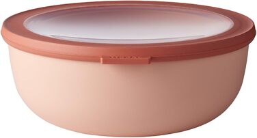 Кругла багатошарова чаша Mepal Cirqula Nordic Blush об&39єм 2250 мл зі знімною кришкою ударостійкий матеріал герметична підходить для глибокого заморожування можна мити в посудомийній машині 2250 мл Nordic Blush