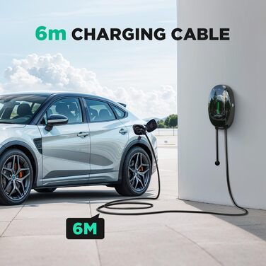 Настінне кріплення зарядного пристрою WISSENERGY EV з однофазною домашньою зарядною станцією Wallbox на 7 кВт типу 2, 32А, зарядни