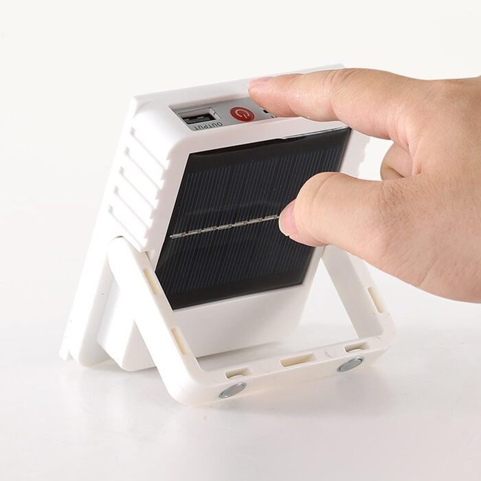 Сонячний кемпінговий ліхтар зі світлодіодом, 1200 мАг, функція заряджання через USB, перезаряджається для мобільних пристроїв, яскраве освітлення для кемпінгу та надзвичайних ситуацій, колір помаранчевий