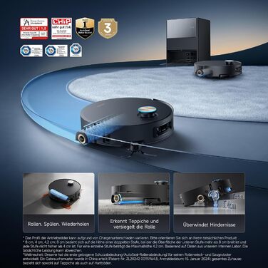 Робот-пилосос Dreame Aqua10 Ultra Roller Complete з роліковим шваброю AquaRoll
