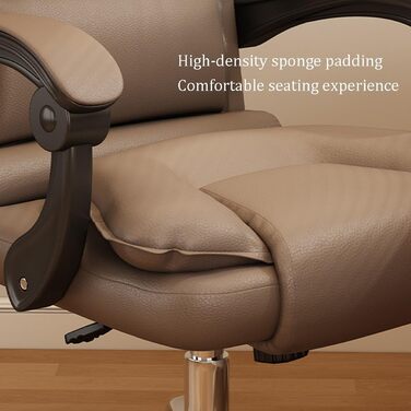 Офісне крісло, стілець для столу з колесами, ергономічне ігрове крісло з регульованою висотою та підставкою для ніг, крісло керівника з підтримкою спинки, шкіряне комп&39ютерне крісло для переговорних кімнат (сіре)