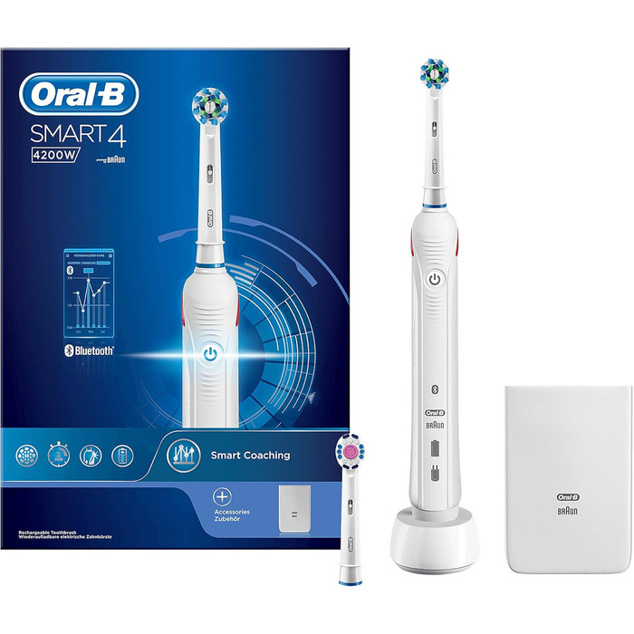 Електрична зубна щітка Oral-B Power Smart 4200W біла, 490 г