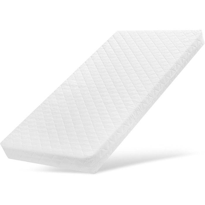 Дитяче ліжко Love For Sleep Asher 120x60 см з матрацом з стьобаної мікрофібри Дитяче ліжко, яке можна трансформувати в юніорське ліжко з великою шухлядою та захистом від падіння, натуральна сосна