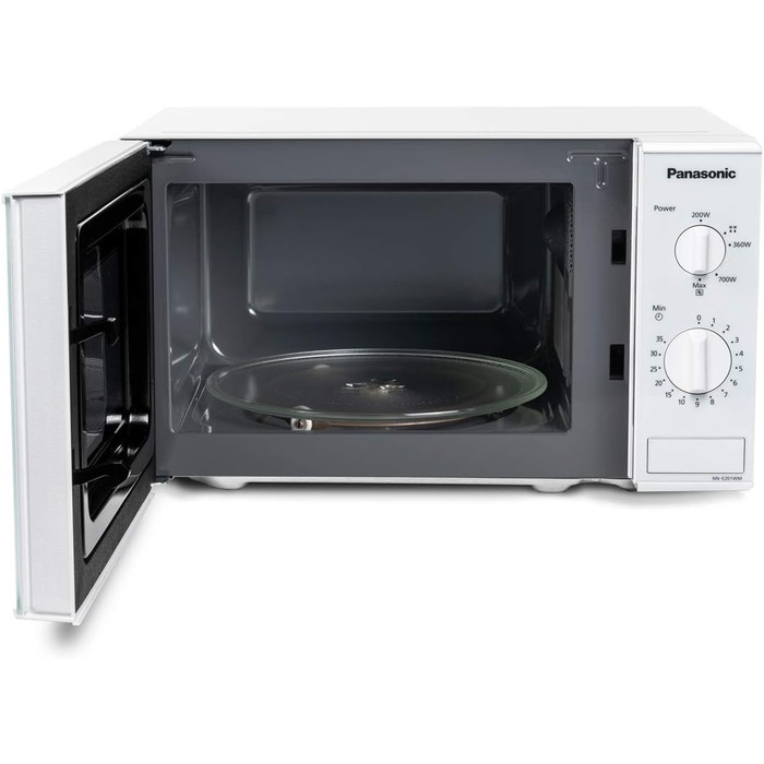 Мікрохвильова піч Panasonic NN-E201WMEPG Solo (800 Вт, 20 літрів) Біла без гриля Одинарна біла