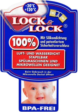 Контейнер для зберігання Lock & Lock HPL805 180 мл, прямокутний, 6 шт.