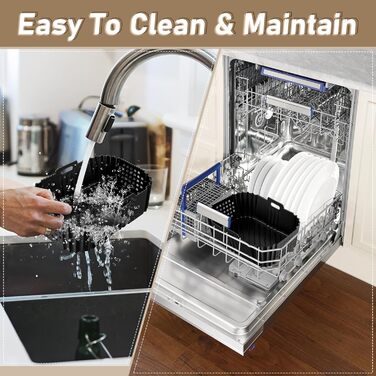 Аерофритюрниця з силіконовою формою для Ninja Double Stack XL 9.5L SL400EU, аксесуари для фритюрниці, аксесуари для силіконової форми з боковим отвором, аксесуари великої місткості, також сумісні з Ninja SL401