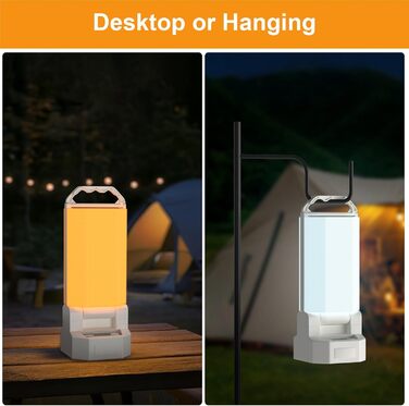 Сонячний кемпінговий ліхтар SoulBay, акумуляторний USB-C, водонепроникний, з регульованою яскравістю, підвісний світлодіодний кемпінговий ліхтар для намету, столу, кемпінгу, походів, складний та портативний, 4 режими світла, 36 годин