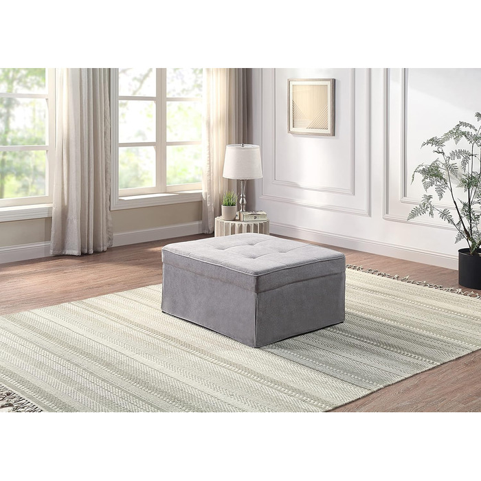Крісло, шезлонг, табурет Atlantic Home Collection Finn, поліестер, сірий, ШхГхВ 80 см x 72 см x 43 см Сірий 80 см