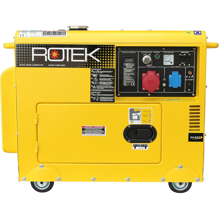 Дизельний генератор Rotek GD4SS-3-6000-5EBZ (5,5 кВА / 400 В 50 Гц 3-фазний) 5,5 кВА 3-фазний 400 В, звукоізоляційний