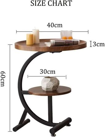 С-подібний журнальний столик, круглий дерев&39яний журнальний столик, круглий журнальний столик, столик для вітальні, маленький столик з подвійною полицею, столик для дивана, сучасний мобільний журнальний столик, маленький журнальний столик для дивана та 