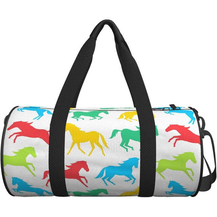 Яскраві конячки дорожні сумки-мішки, спортивні сумки для фітнесу, велика сумка для подорожей та покупок, сумки на нічліг та на вихідні для чоловіків та жінок