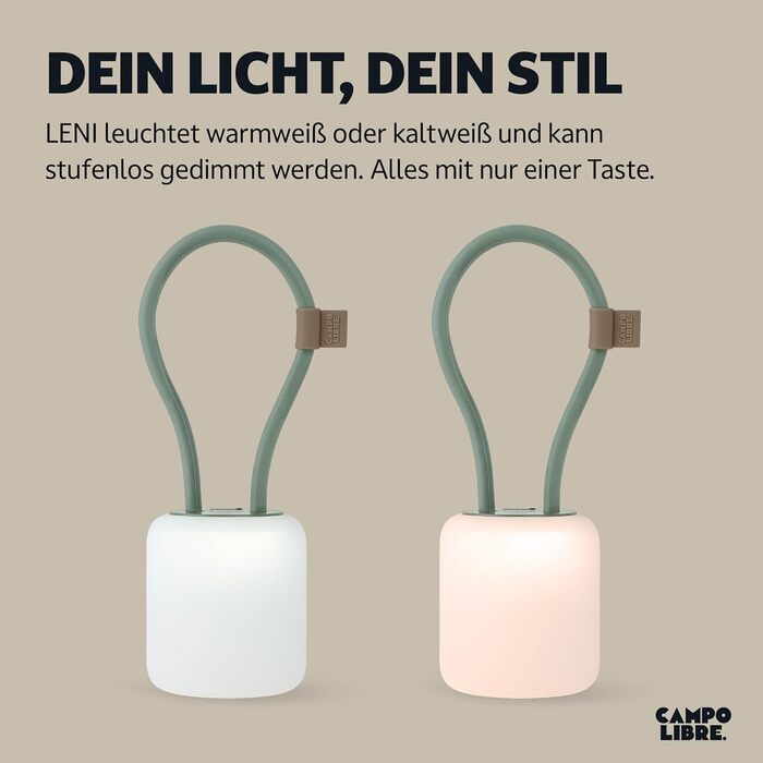 Лампа для кемпінгу I Гнучка вулична лампа для підвішування, встановлення та монтажу I Світильник для кемпінгу з регульованою яскравістю I Акумуляторна I Балконна лампа, кемпінгова лампа, настільна лампа, прямокутна, кольору мохово-зеленого