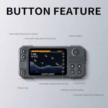 ПОЩАСЛИВИЙ каяк портативний ехолот перетворювач бездротовий ехолот ехолот човен акумуляторний ручний глибиномір риболовля MT-202