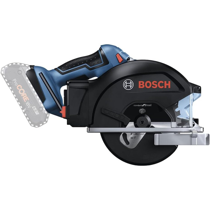 Акумуляторна дискова пила Bosch Professional 18V System GKM 18V-50 (швидший хід роботи, менше іскор і стружки, без акумулятора/зар