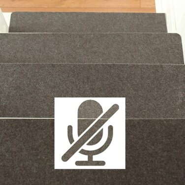 Нековзних килимків для сходів, самоклеючий килимок для сходів, доріжка для сходів, килимки для сходів в приміщенні, прямокутний килимок для сходів, сучасний, 55x20 см, сірий, 15 шт.