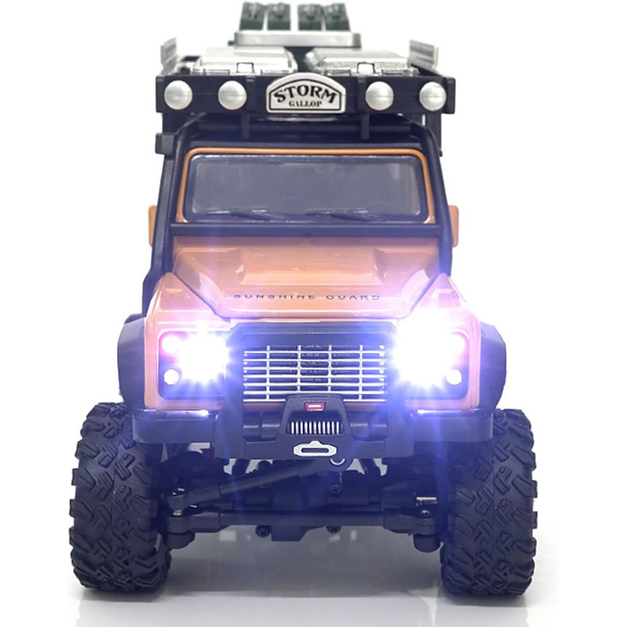 Металевий краулер 4WD 128 RTR жовтий, 22567 D90X28