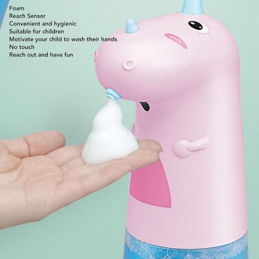 Автоматичний дозатор мила Дитячий милий електронний дозатор мила безконтактний перезаряджається пінопластовий дозатор мила для ван