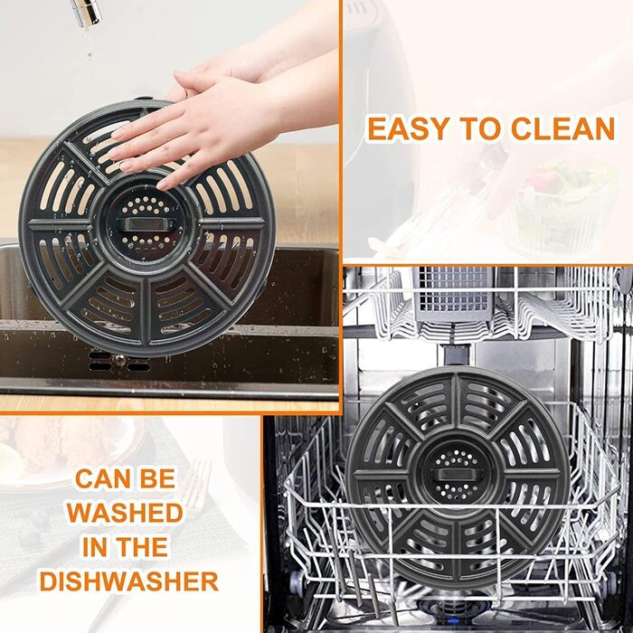 Деко для фритюрниці Crisper для Ninja AF100 до AF150 і Ninja Print, тарілка для гриля для фритюрниці для Ninja FD302 FD401 Foodi OP300 до OP500, антипригарне покриття, можна мити в посудомийній машині 4-5.5 QT